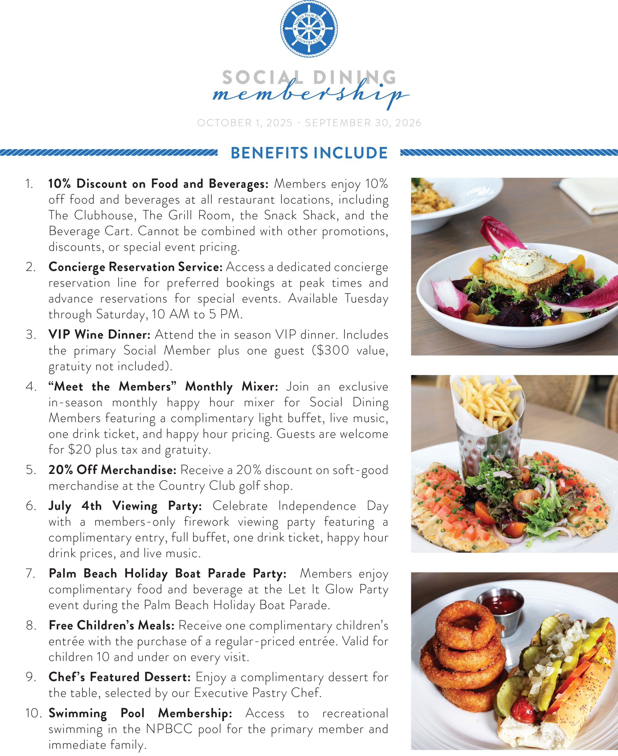 SOCIAL DINING - MEMBERSHIP DETAILS