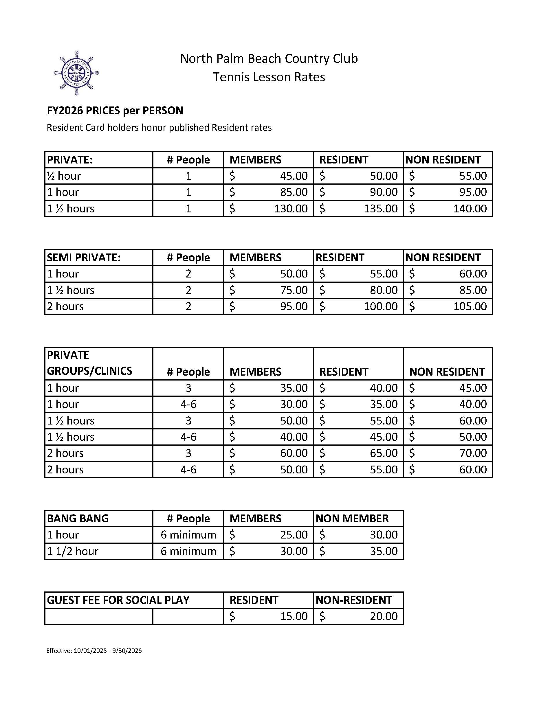 Tennis Lesson Rates_FY26