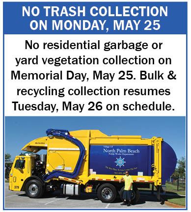 No trash collection Memorial Day 600x200