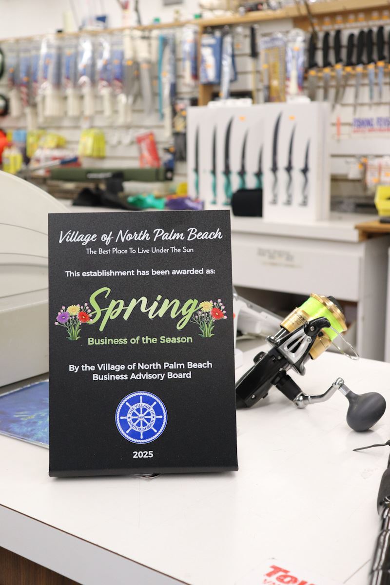 Business of the Spring award on Lott Bros counter